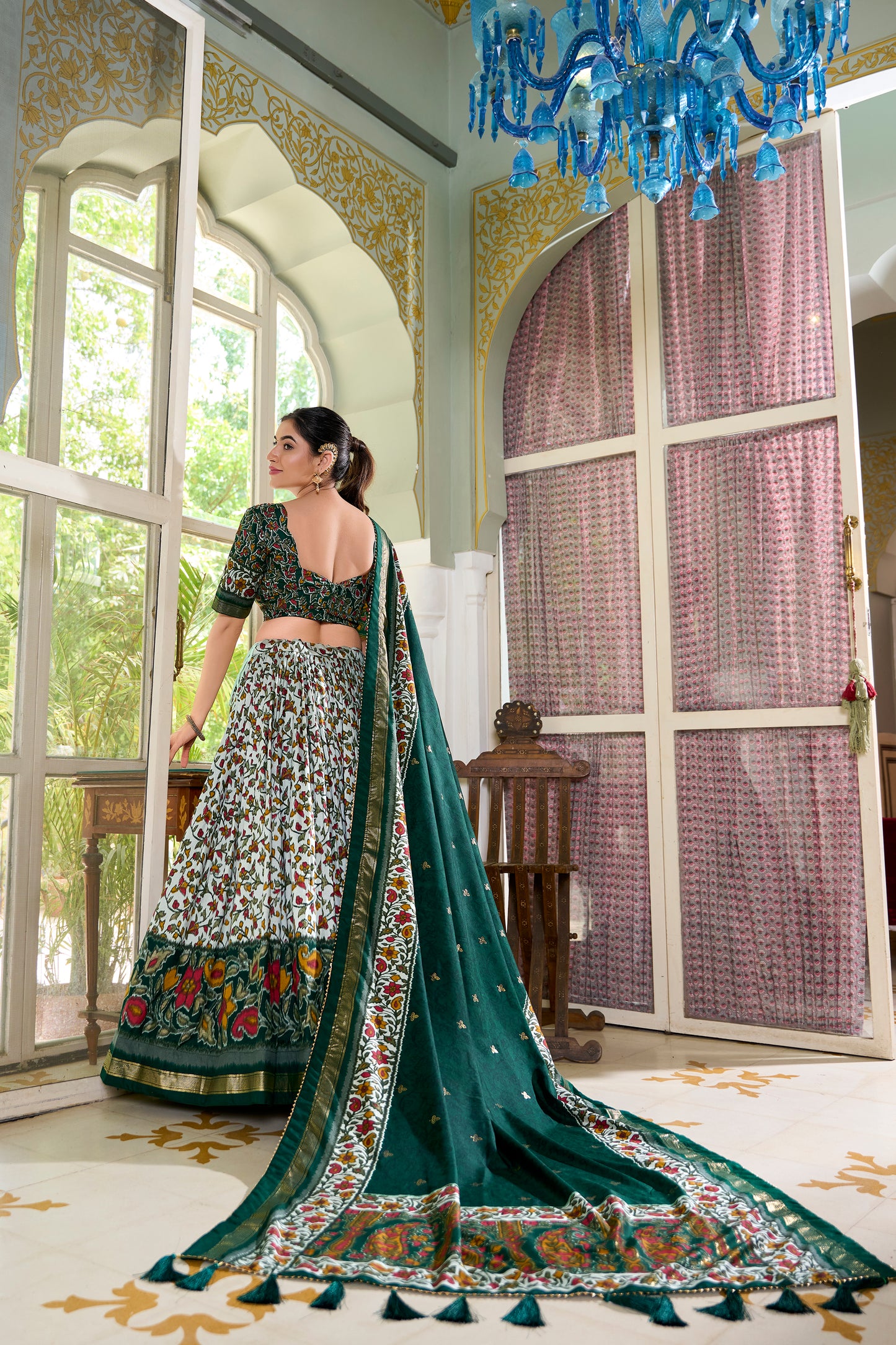 Modern Look – Women's Tussar Silk Lehenga Choli Set with Timeless Elegance