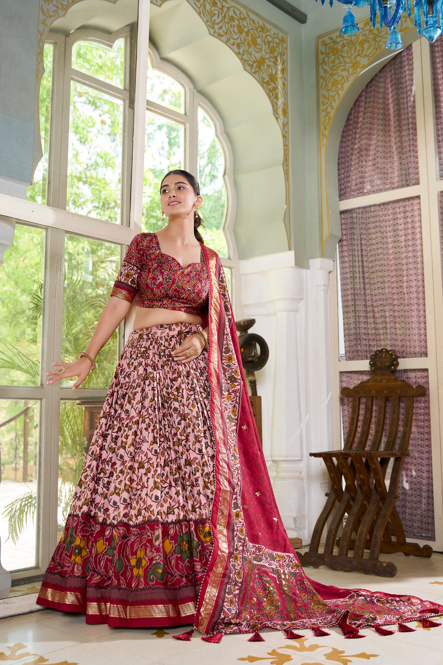Modern Look – Women's Tussar Silk Lehenga Choli Set with Timeless Elegance