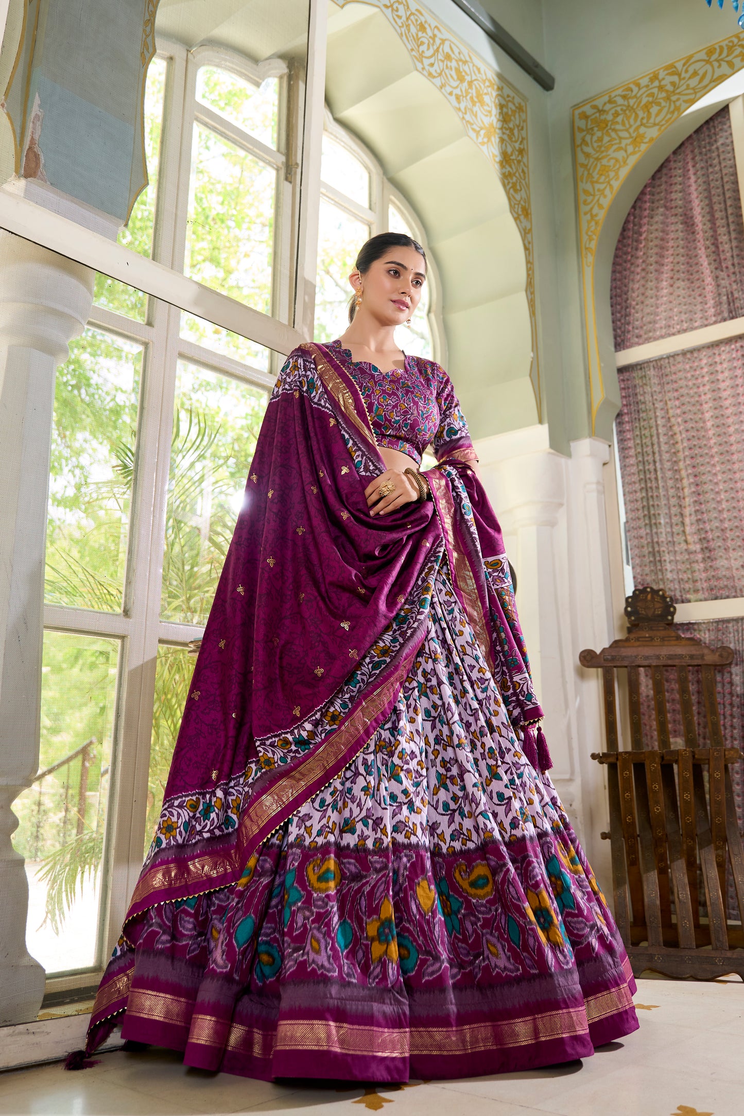 Modern Look – Women's Tussar Silk Lehenga Choli Set with Timeless Elegance