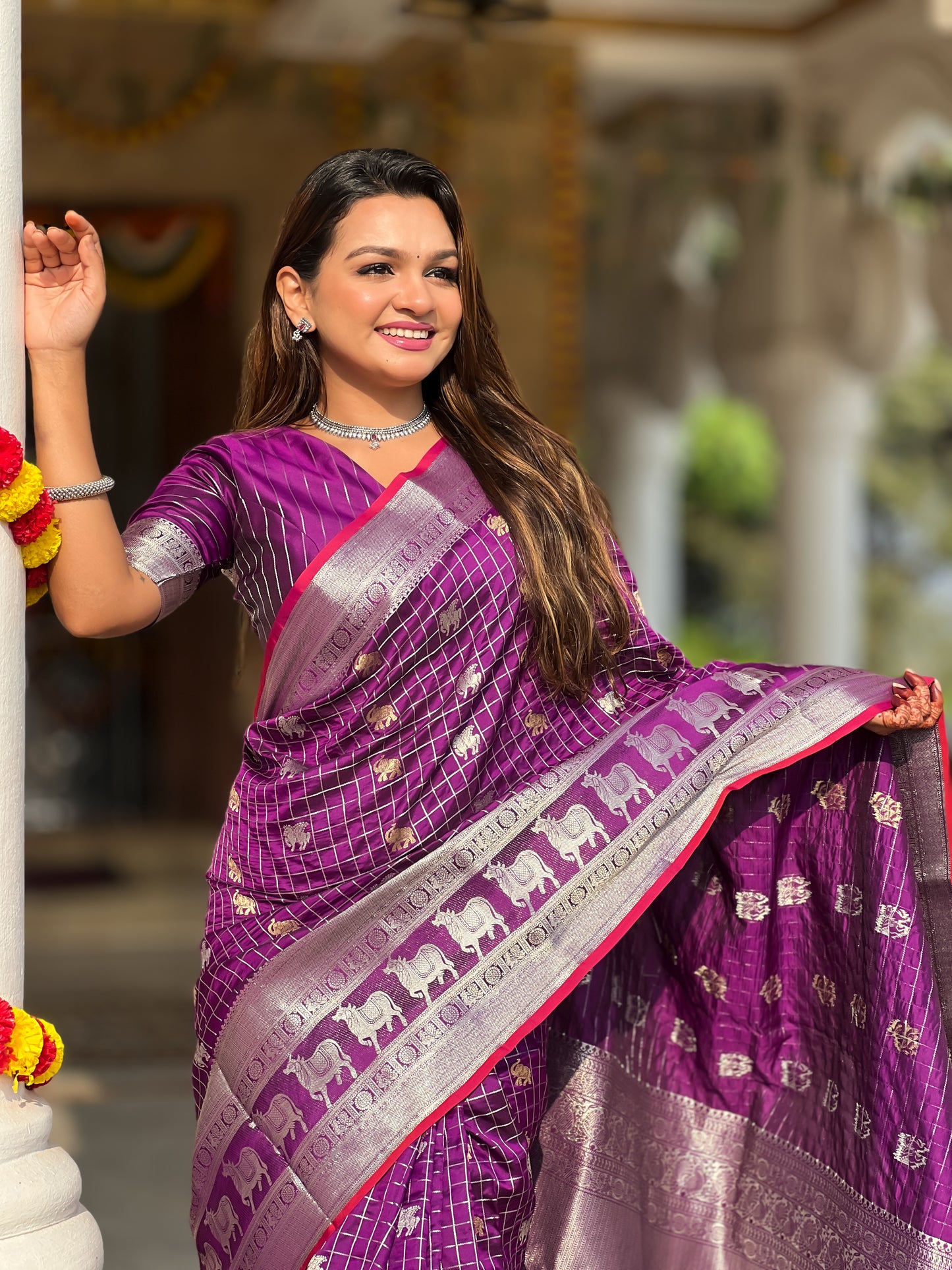 Banarasi Soft Silk Saree with Lustrous Zari Weave & Graceful Traditional Finish