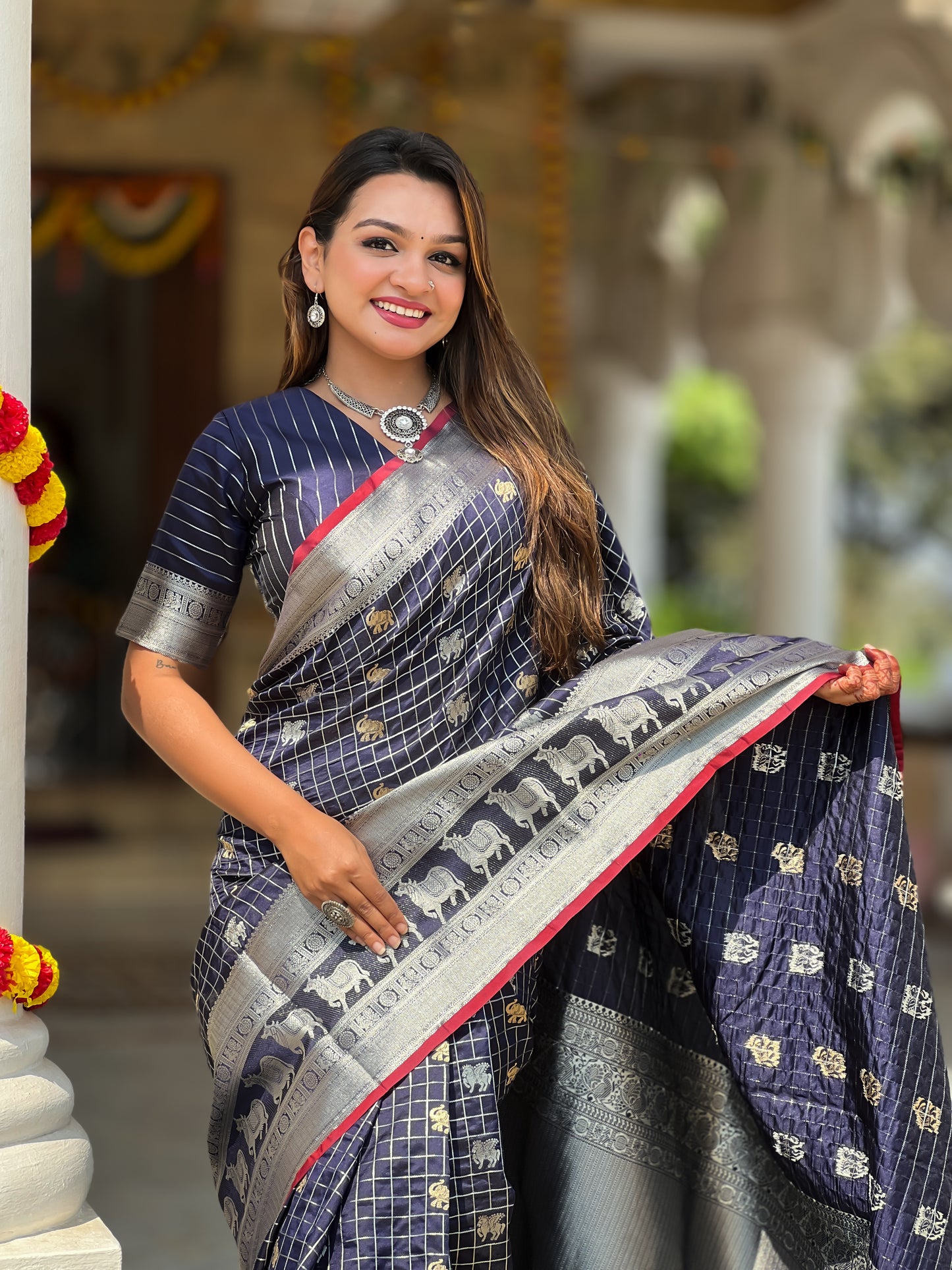 Banarasi Soft Silk Saree with Lustrous Zari Weave & Graceful Traditional Finish