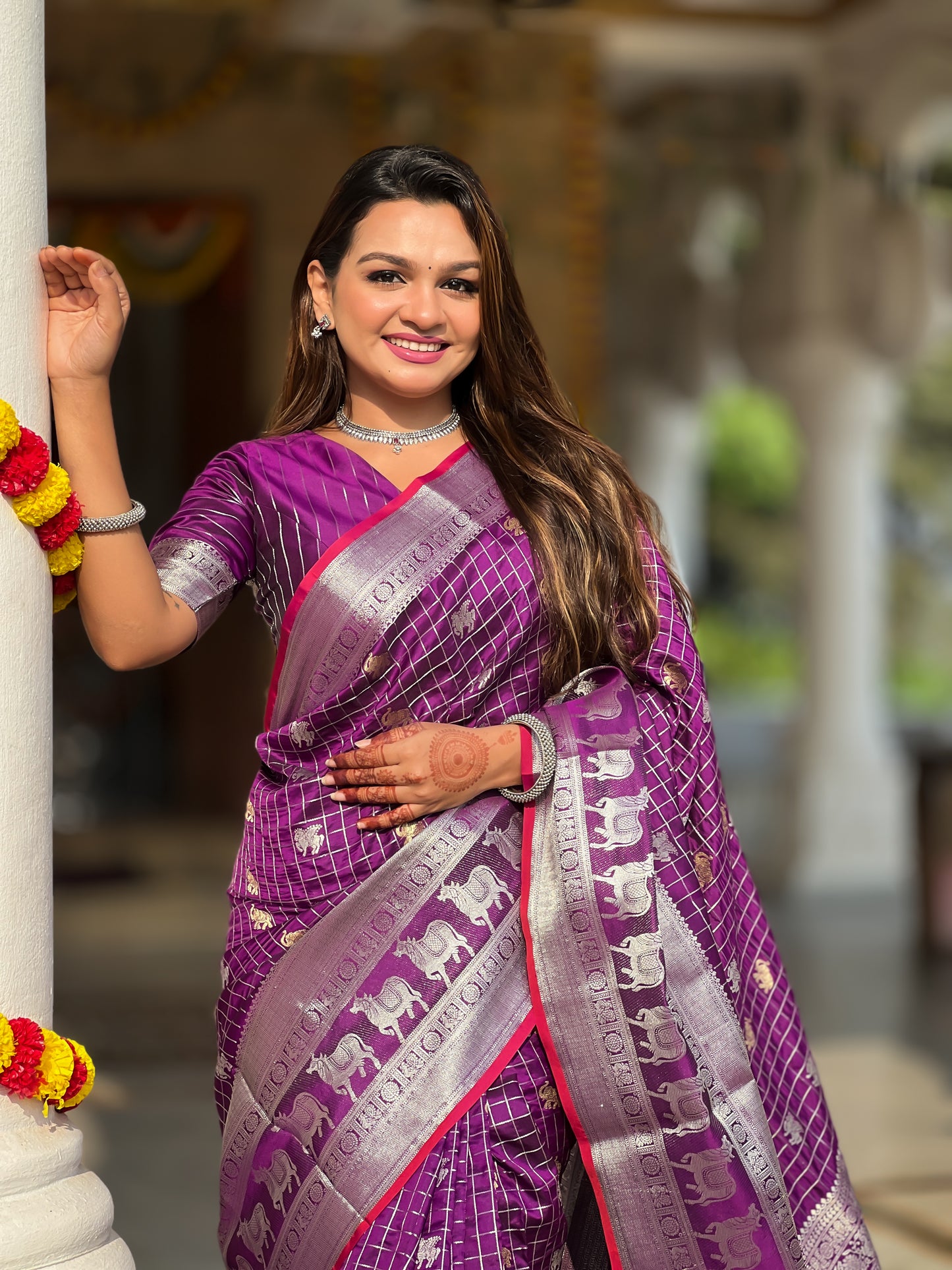 Banarasi Soft Silk Saree with Lustrous Zari Weave & Graceful Traditional Finish