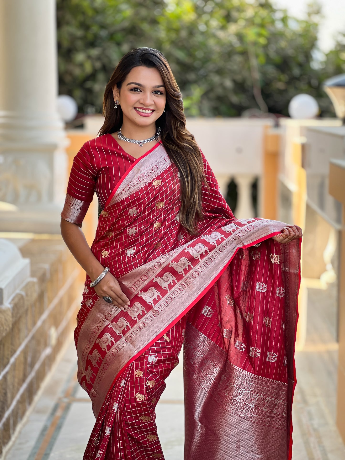 Banarasi Soft Silk Saree with Lustrous Zari Weave & Graceful Traditional Finish