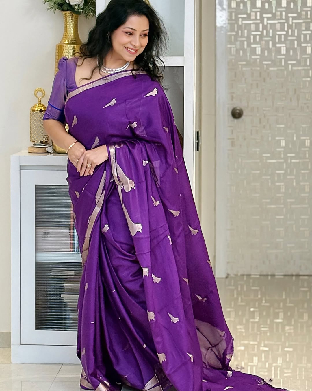 Banarasi Soft Silk Saree with Lustrous Zari Weave & Graceful Traditional Finish