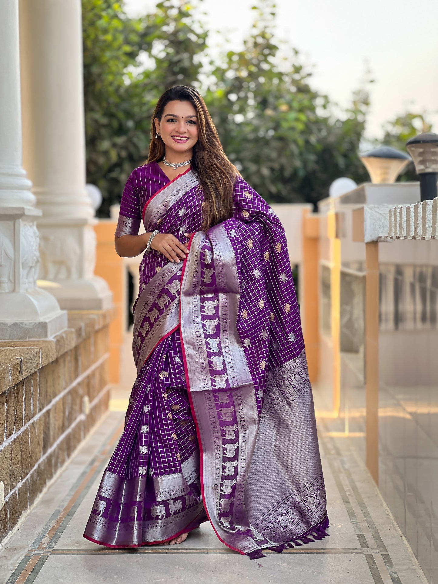 Banarasi Soft Silk Saree with Lustrous Zari Weave & Graceful Traditional Finish