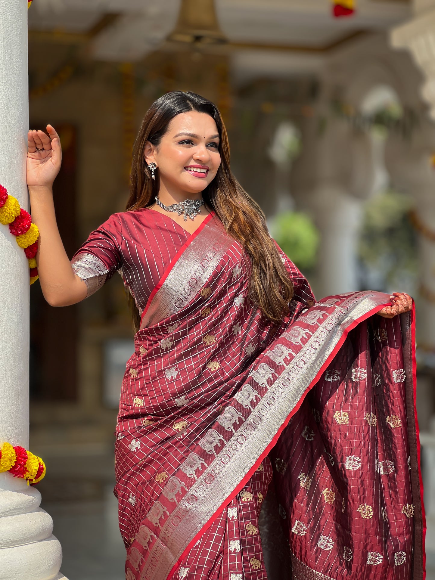 Banarasi Soft Silk Saree with Lustrous Zari Weave & Graceful Traditional Finish