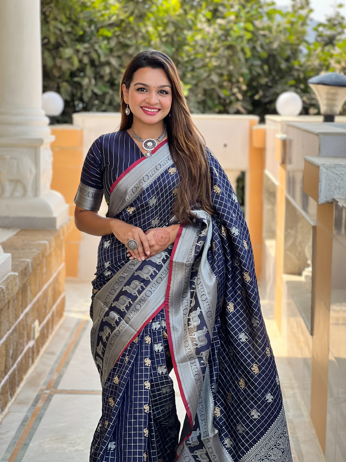Banarasi Soft Silk Saree with Lustrous Zari Weave & Graceful Traditional Finish