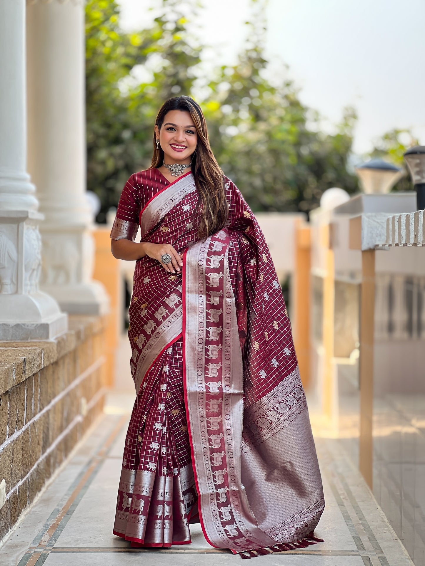 Banarasi Soft Silk Saree with Lustrous Zari Weave & Graceful Traditional Finish