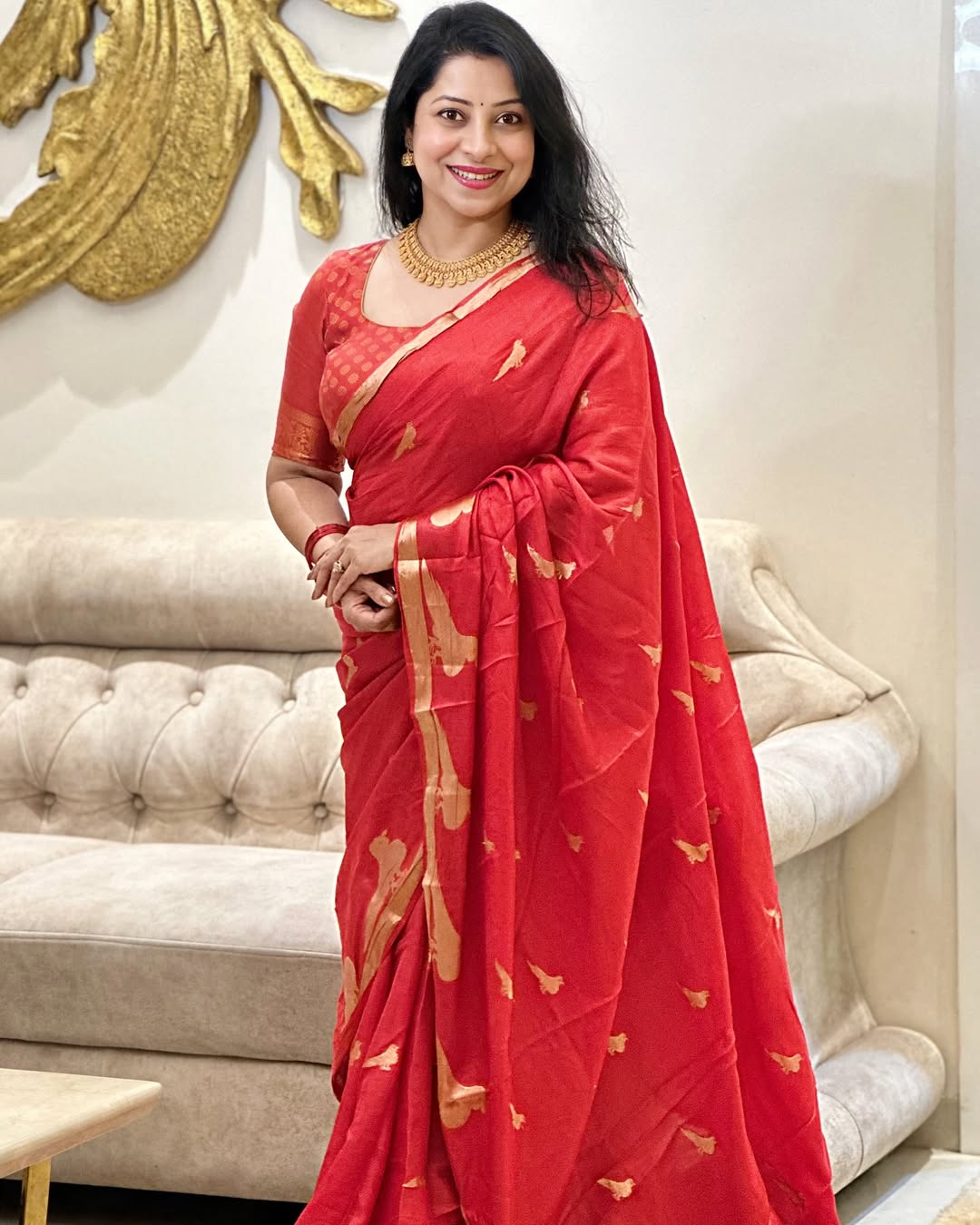Banarasi Soft Silk Saree with Lustrous Zari Weave & Graceful Traditional Finish