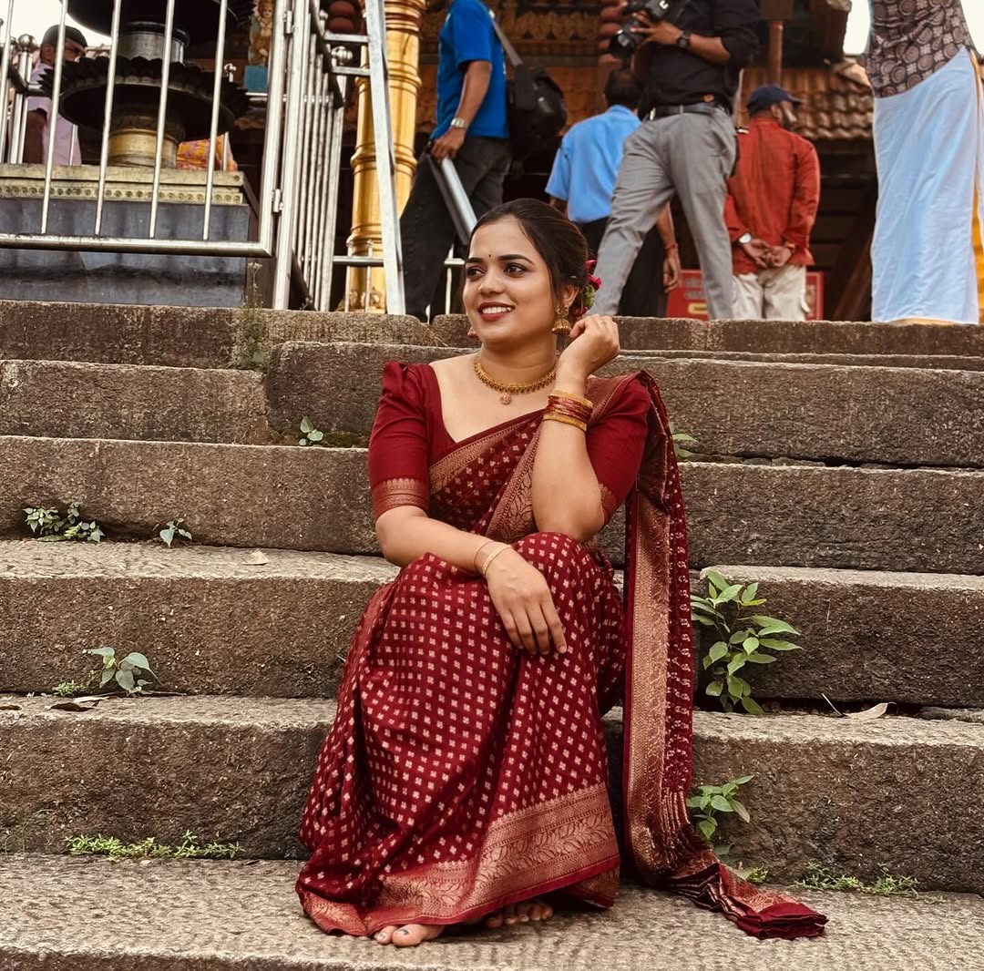 Graceful Banarasi Soft Silk Saree with Detailed Zari Work and Classic Pallu Elegance