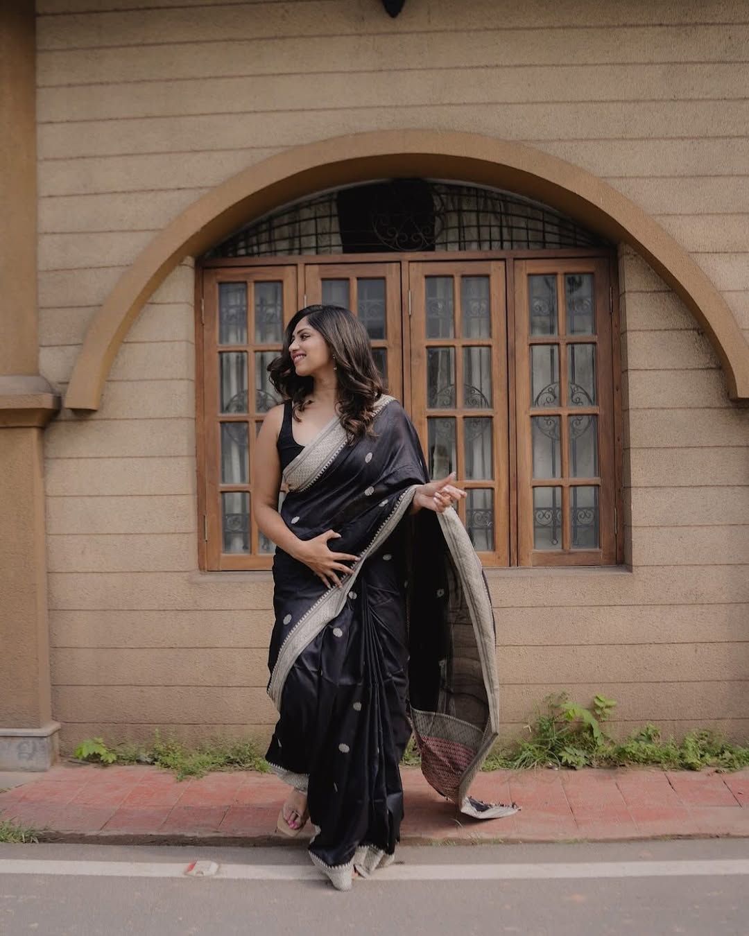 Graceful Banarasi Soft Silk Saree with Detailed Zari Work and Classic Pallu Elegance