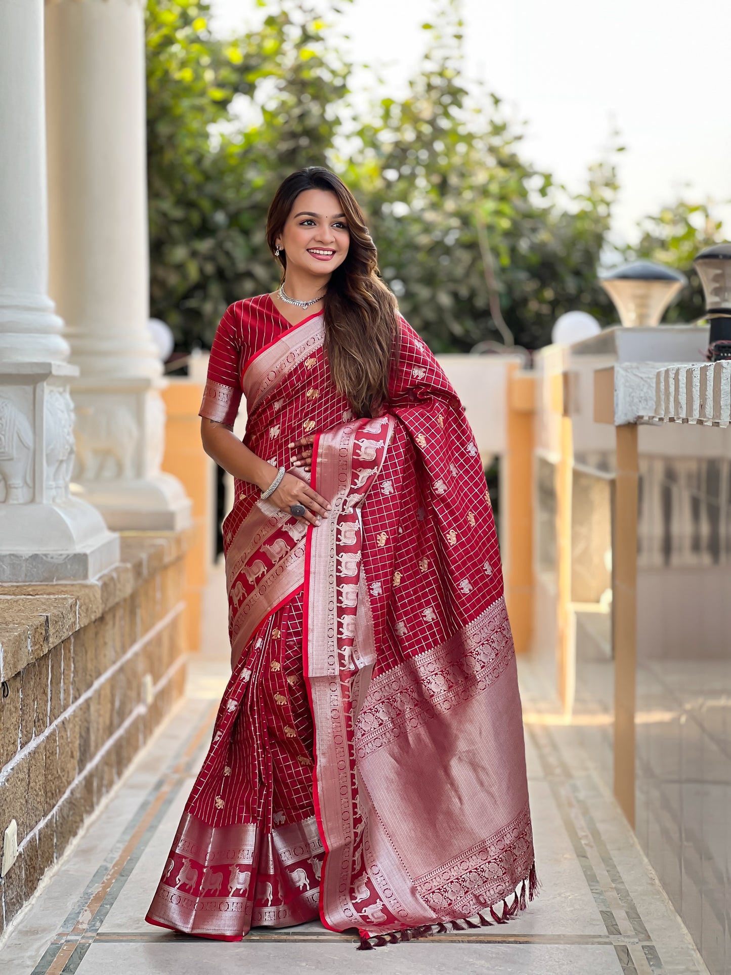 Banarasi Soft Silk Saree with Lustrous Zari Weave & Graceful Traditional Finish