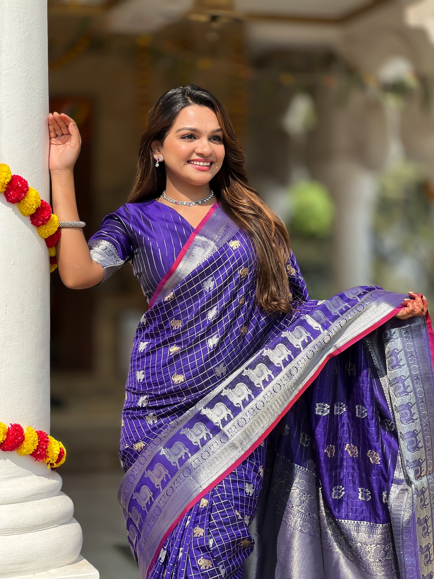 Banarasi Soft Silk Saree with Lustrous Zari Weave & Graceful Traditional Finish