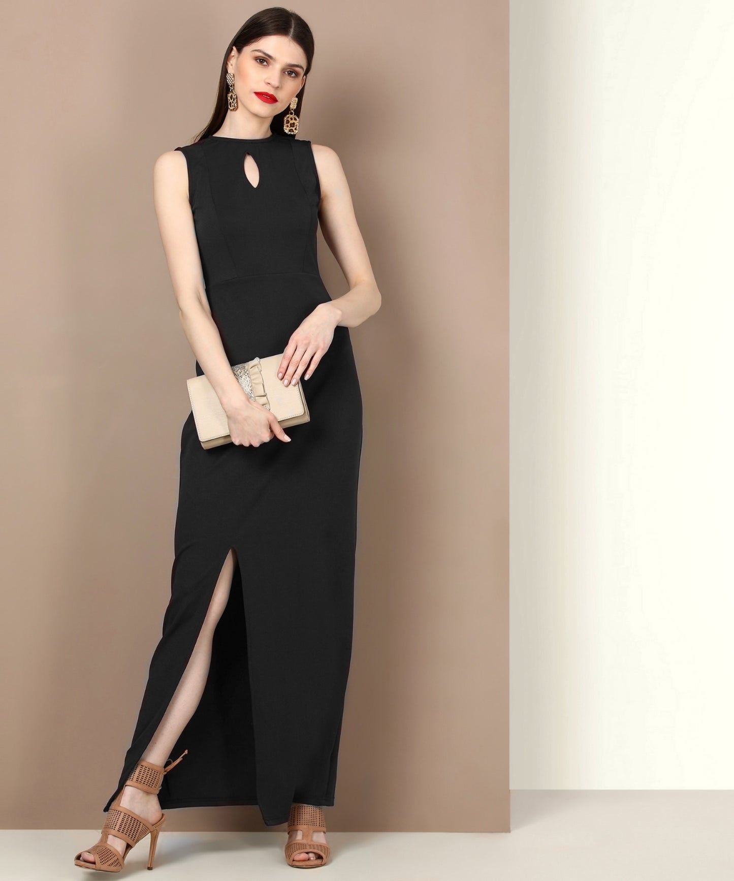 Women’s Black Maxi Dress – Elegant Full-Length Dress for Casual, Party & Evening Wear