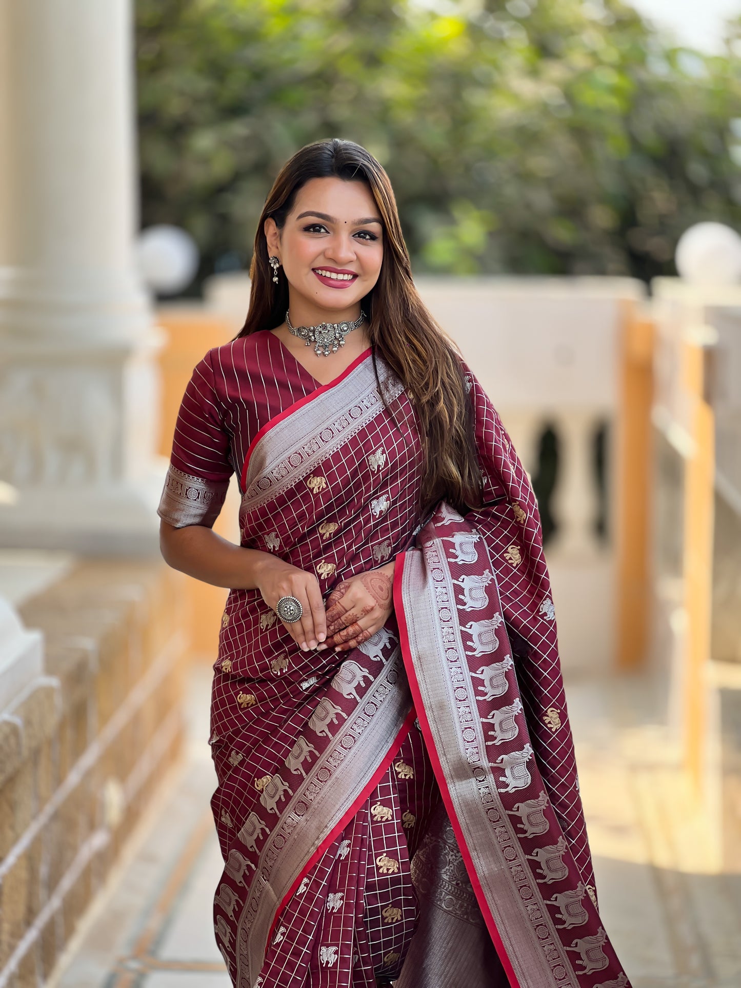 Banarasi Soft Silk Saree with Lustrous Zari Weave & Graceful Traditional Finish