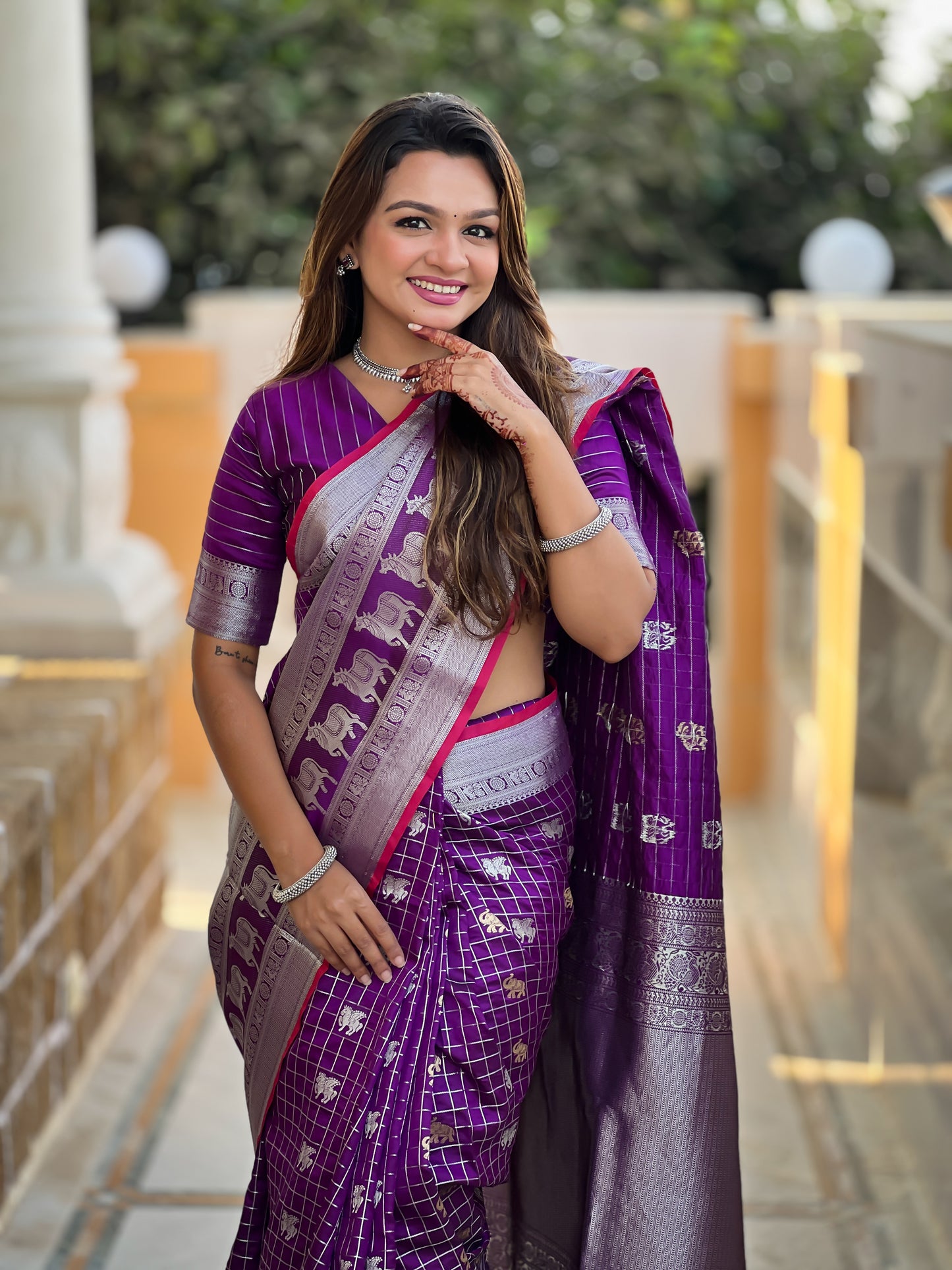 Banarasi Soft Silk Saree with Lustrous Zari Weave & Graceful Traditional Finish