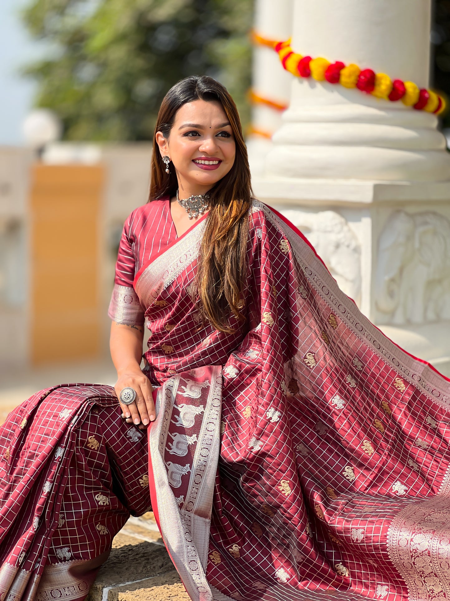 Banarasi Soft Silk Saree with Lustrous Zari Weave & Graceful Traditional Finish