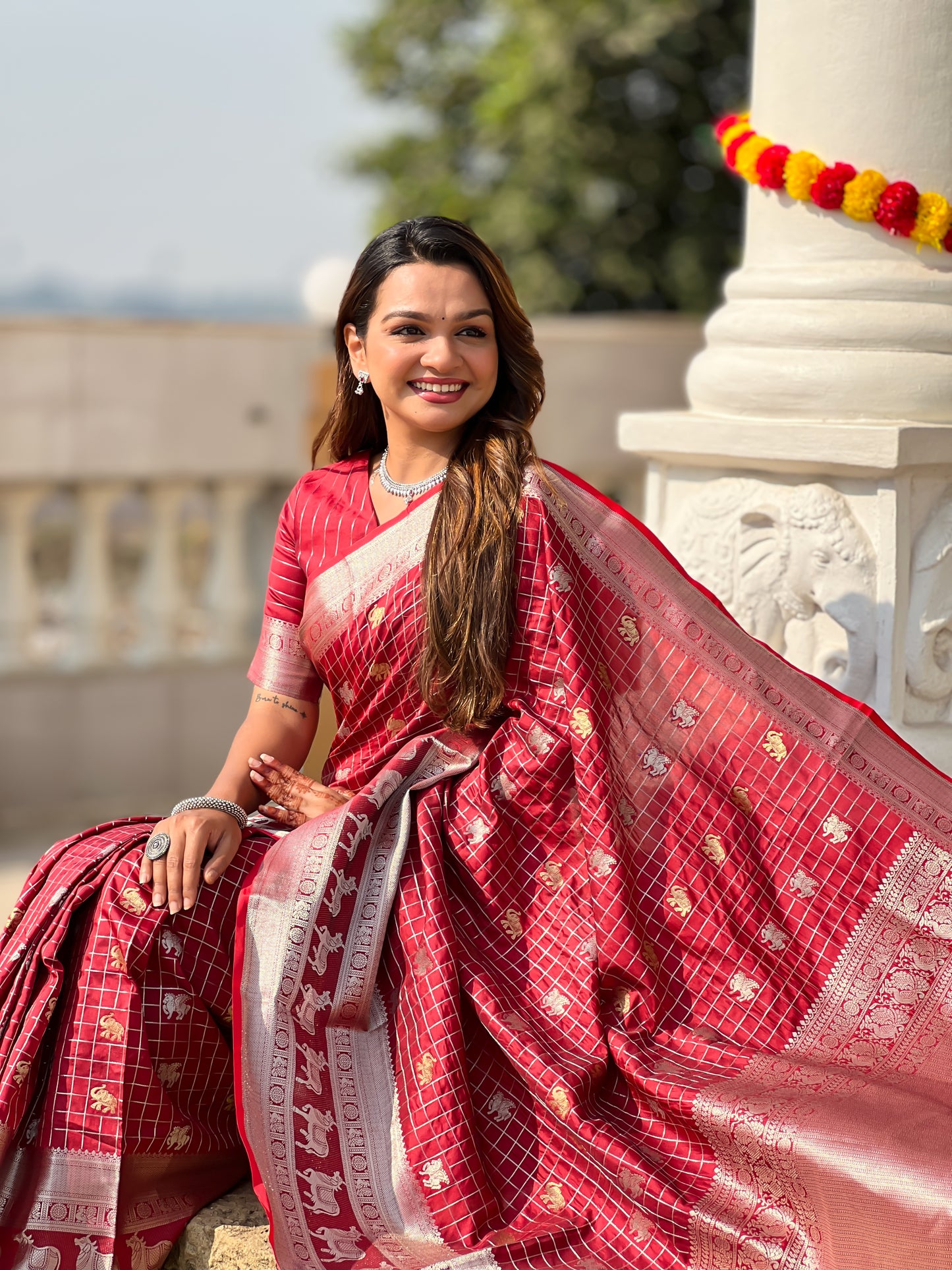 Banarasi Soft Silk Saree with Lustrous Zari Weave & Graceful Traditional Finish