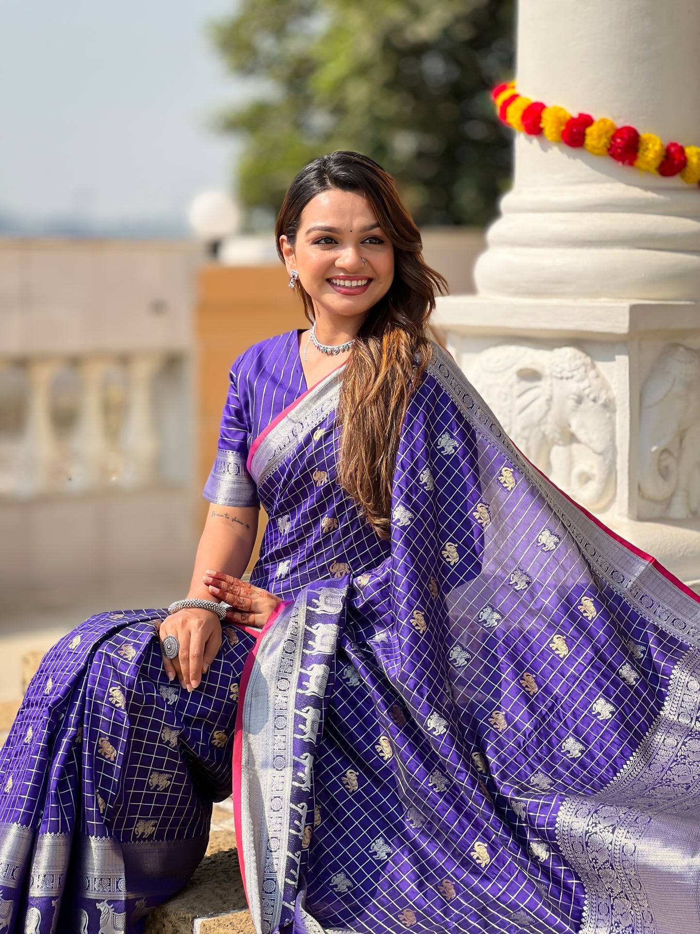 Banarasi Soft Silk Saree with Lustrous Zari Weave & Graceful Traditional Finish