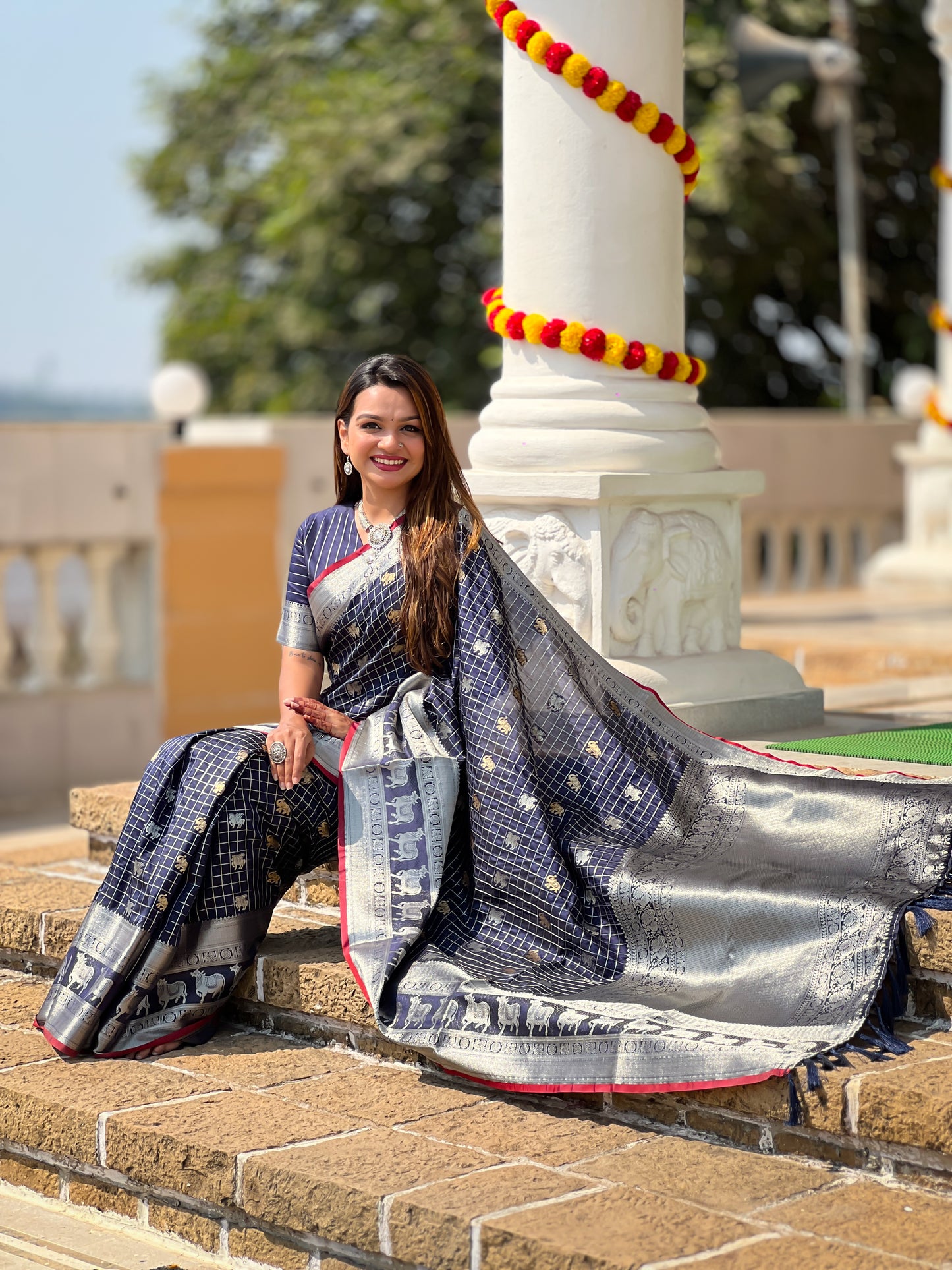 Banarasi Soft Silk Saree with Lustrous Zari Weave & Graceful Traditional Finish