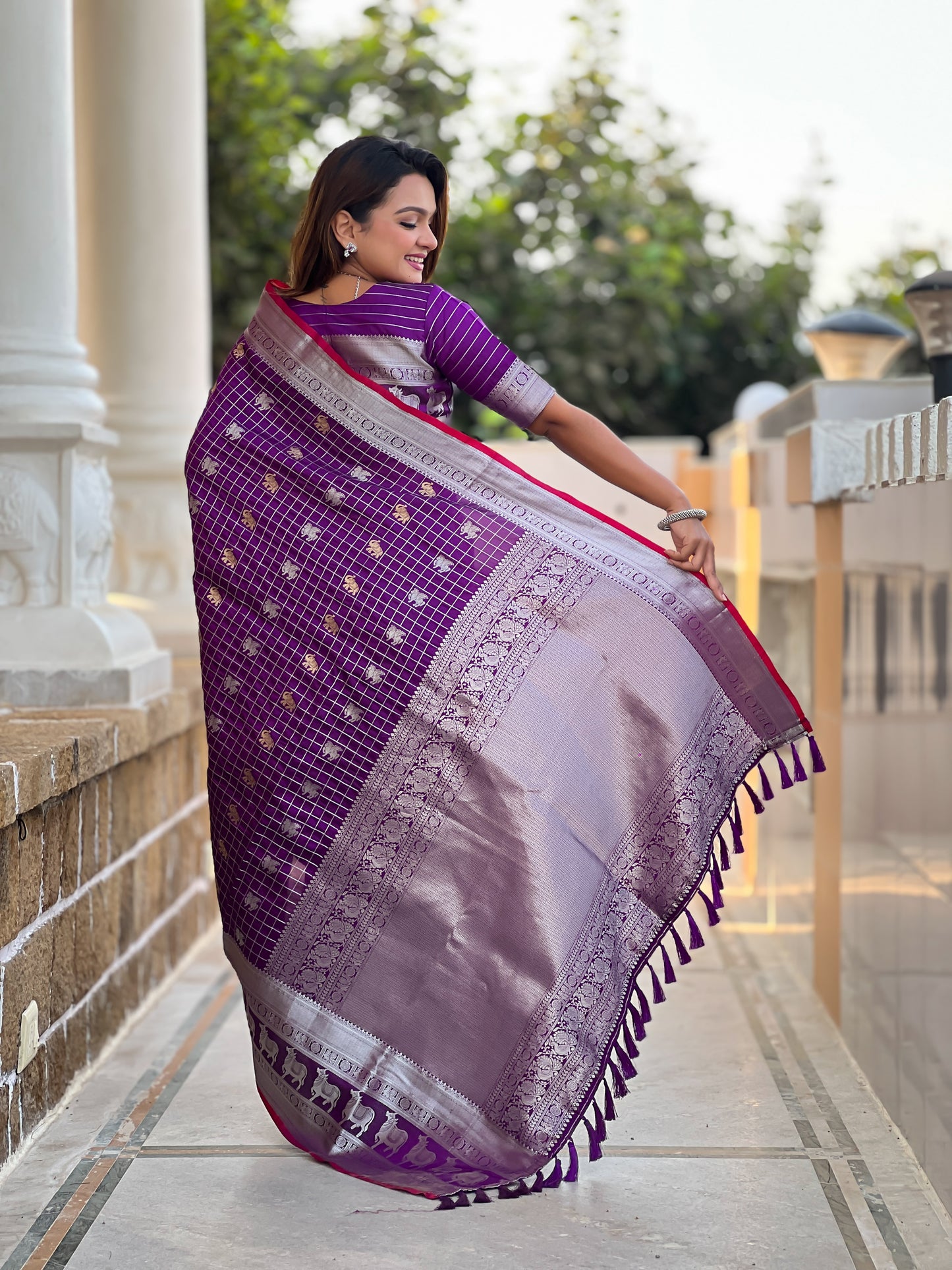 Banarasi Soft Silk Saree with Lustrous Zari Weave & Graceful Traditional Finish