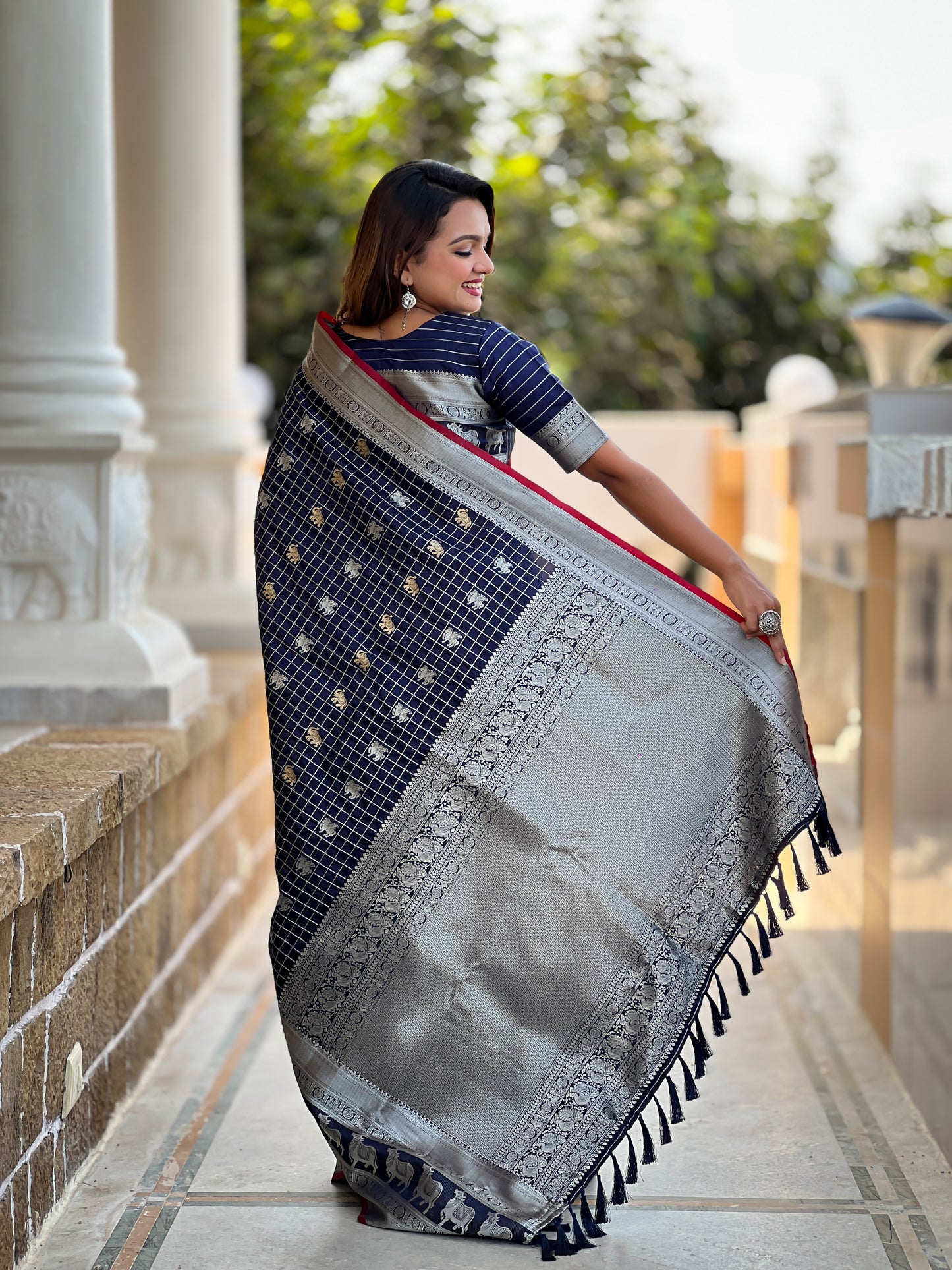 Banarasi Soft Silk Saree with Lustrous Zari Weave & Graceful Traditional Finish