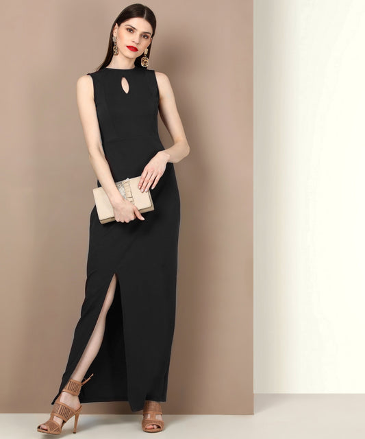 Women’s Black Maxi Dress – Elegant Full-Length Dress for Casual, Party & Evening Wear